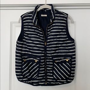 Navy and White Stripped Vest